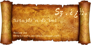 Sztoján Ábel névjegykártya